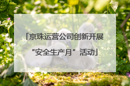 京珠运营公司创新开展“安全生产月”活动