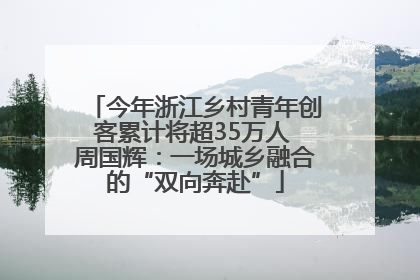 今年浙江乡村青年创客累计将超35万人 周国辉：一场城乡融合的“双向奔赴”