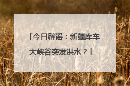 今日辟谣：新疆库车大峡谷突发洪水？