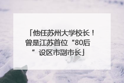 他任苏州大学校长！曾是江苏首位“80后”设区市副市长