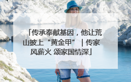 传承奉献基因，他让荒山披上“黄金甲”｜传家风薪火 颂家国情深