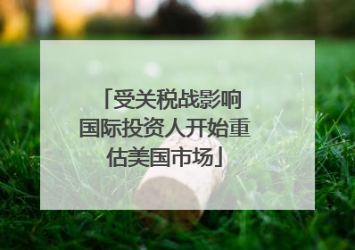 受关税战影响 国际投资人开始重估美国市场