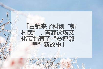 古镇来了科创“新村民”，青浦这场文化节也有了“赛博邻里”新故事