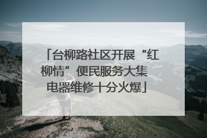 台柳路社区开展“红柳情”便民服务大集 电器维修十分火爆