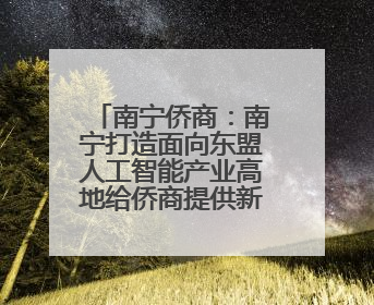 南宁侨商：南宁打造面向东盟人工智能产业高地给侨商提供新机遇