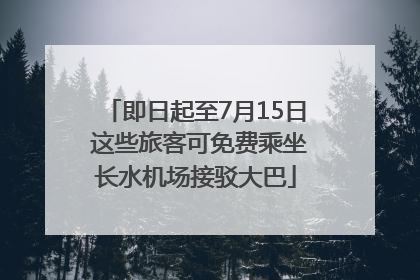 即日起至7月15日 这些旅客可免费乘坐长水机场接驳大巴