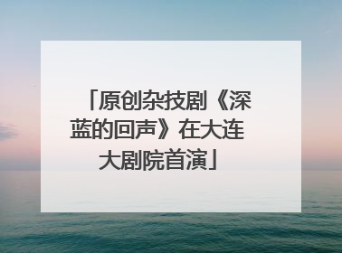 原创杂技剧《深蓝的回声》在大连大剧院首演