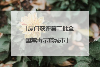 厦门获评第二批全国禁毒示范城市