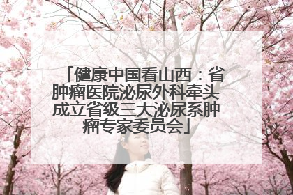 健康中国看山西：省肿瘤医院泌尿外科牵头成立省级三大泌尿系肿瘤专家委员会