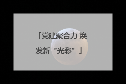 党建聚合力 焕发新“光彩”