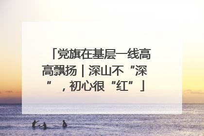 党旗在基层一线高高飘扬｜深山不“深”，初心很“红”