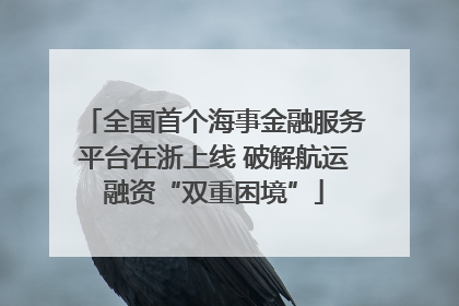 全国首个海事金融服务平台在浙上线 破解航运融资“双重困境”