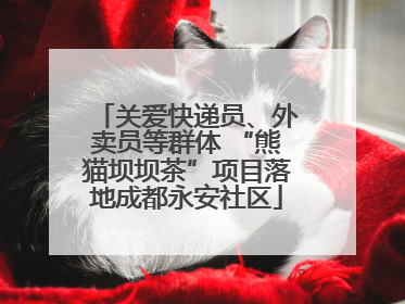 关爱快递员、外卖员等群体 “熊猫坝坝茶”项目落地成都永安社区