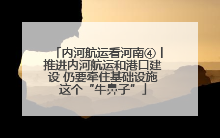 内河航运看河南④丨推进内河航运和港口建设 仍要牵住基础设施这个“牛鼻子”