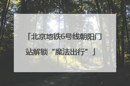 北京地铁6号线朝阳门站解锁“魔法出行”