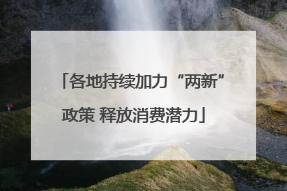 各地持续加力“两新”政策 释放消费潜力