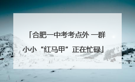 合肥一中考考点外 一群小小“红马甲”正在忙碌