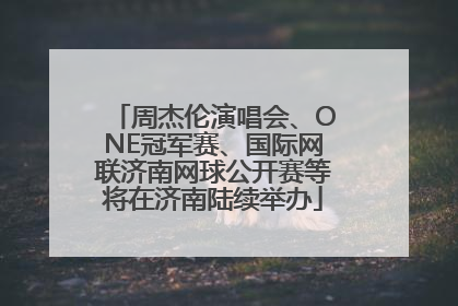 周杰伦演唱会、ONE冠军赛、国际网联济南网球公开赛等将在济南陆续举办