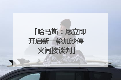 哈马斯：愿立即开启新一轮加沙停火间接谈判