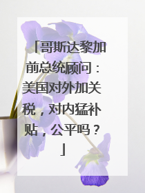 哥斯达黎加前总统顾问：美国对外加关税，对内猛补贴，公平吗？