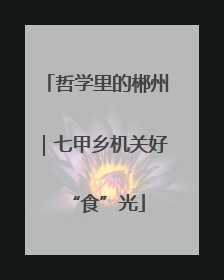 哲学里的郴州｜七甲乡机关好“食”光