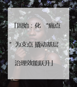 固始：化 “痛点”为支点 撬动基层治理效能跃升
