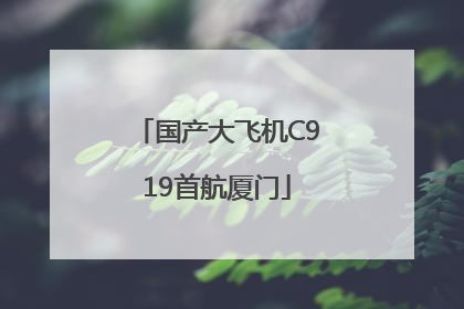 国产大飞机C919首航厦门
