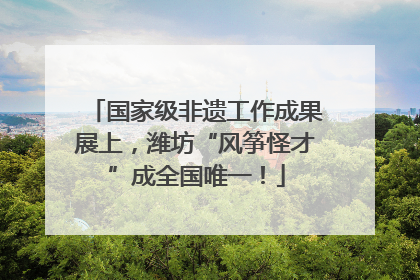 国家级非遗工作成果展上，潍坊“风筝怪才”成全国唯一！