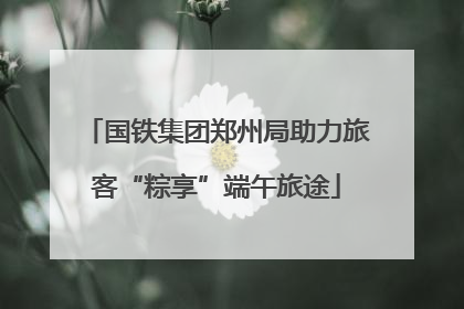 国铁集团郑州局助力旅客“粽享”端午旅途