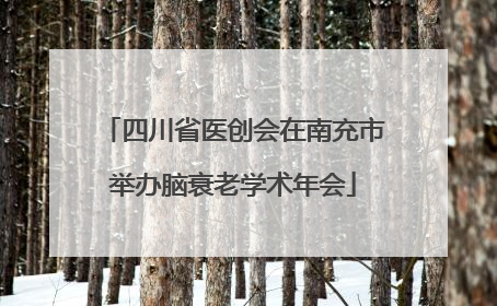 四川省医创会在南充市举办脑衰老学术年会