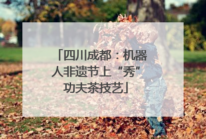 四川成都：机器人非遗节上“秀”功夫茶技艺