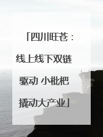 四川旺苍：线上线下双链驱动 小枇杷撬动大产业