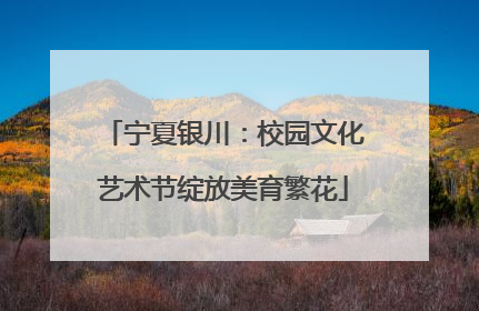 宁夏银川：校园文化艺术节绽放美育繁花