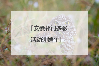 安徽祁门多彩活动迎端午