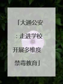 大通公安：走进学校开展多维度禁毒教育