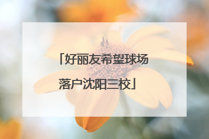 好丽友希望球场落户沈阳三校