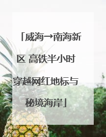 威海→南海新区 高铁半小时穿越网红地标与秘境海岸