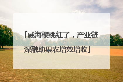 威海樱桃红了，产业链深融助果农增效增收
