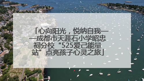 心向阳光，悦纳自我——成都市天涯石小学昭忠祠分校“525爱己能量站”点亮孩子心灵之旅