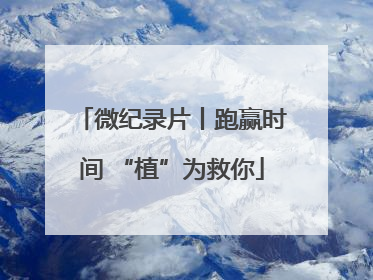 微纪录片丨跑赢时间 “植”为救你