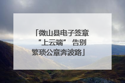微山县电子签章“上云端” 告别繁琐公章奔波路