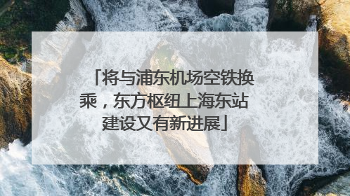 将与浦东机场空铁换乘，东方枢纽上海东站建设又有新进展