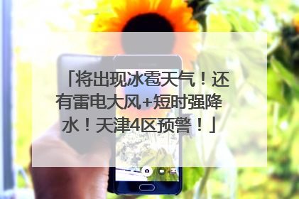 将出现冰雹天气！还有雷电大风+短时强降水！天津4区预警！