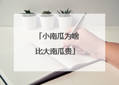 小南瓜为啥比大南瓜贵