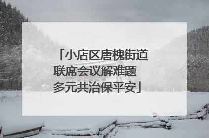 小店区唐槐街道联席会议解难题 多元共治保平安