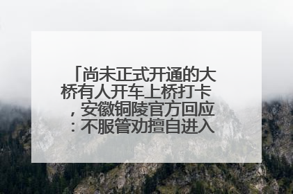 尚未正式开通的大桥有人开车上桥打卡，安徽铜陵官方回应：不服管劝擅自进入，已采取措施