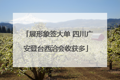 展形象签大单 四川广安登台西洽会收获多