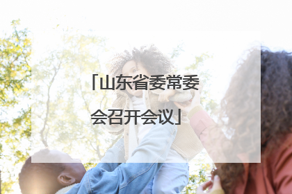 山东省委常委会召开会议