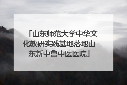 山东师范大学中华文化教研实践基地落地山东新中鲁中医医院