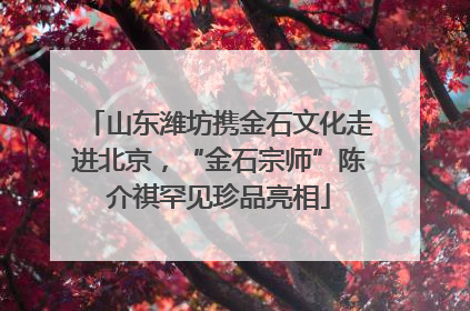 山东潍坊携金石文化走进北京，“金石宗师”陈介祺罕见珍品亮相